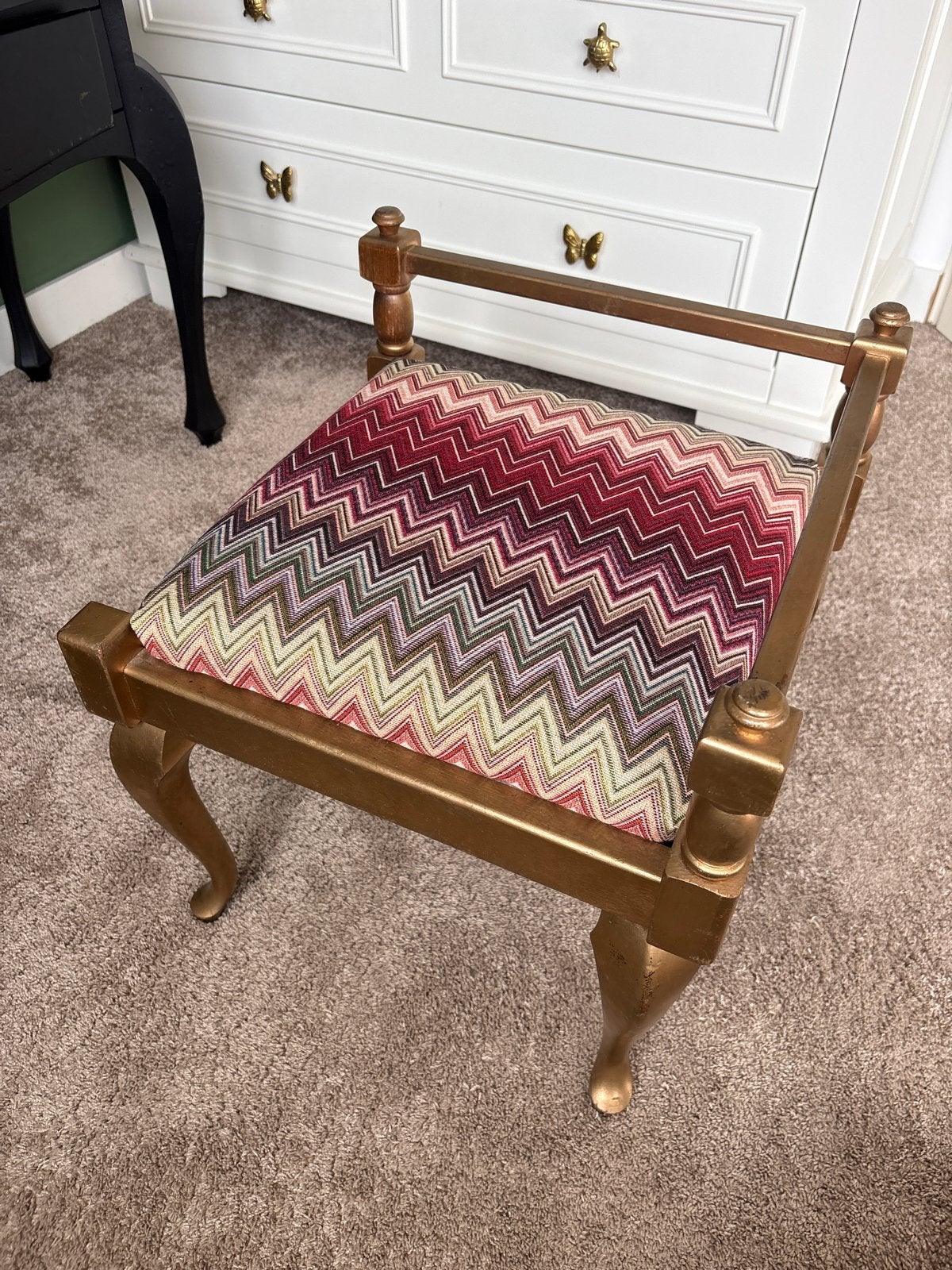 Vintage krukje met Missoni stof - Uniek design, Ophalen, Gebruikt, Hout