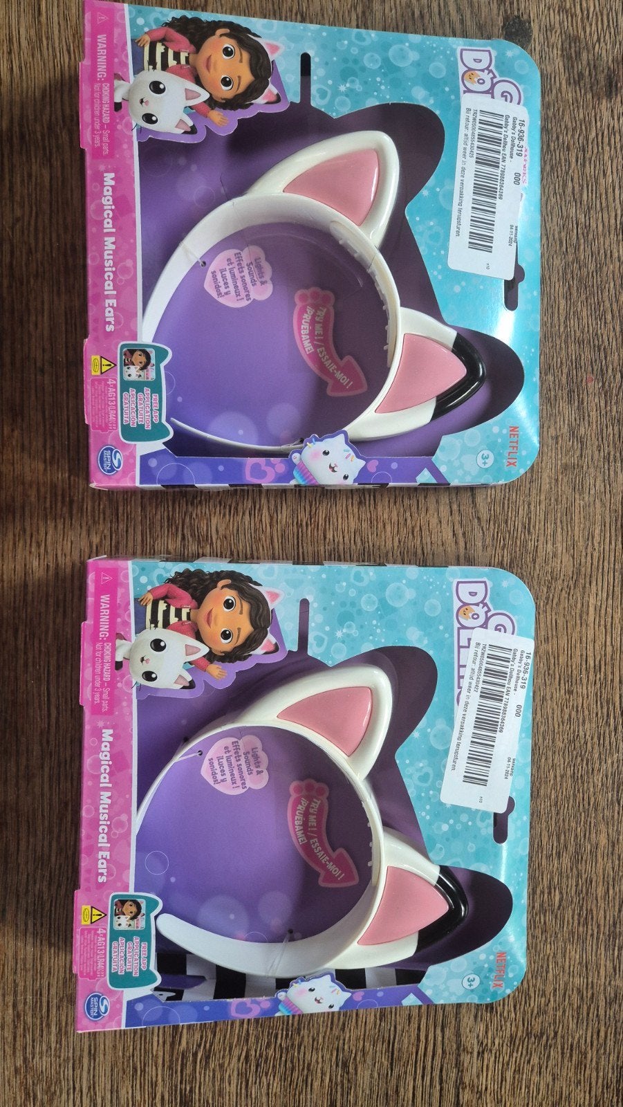 2x Gabby's Poppenhuis Kattenoren Haarband met Licht & Geluid, Ophalen of Verzenden, Nieuw, Meisje
