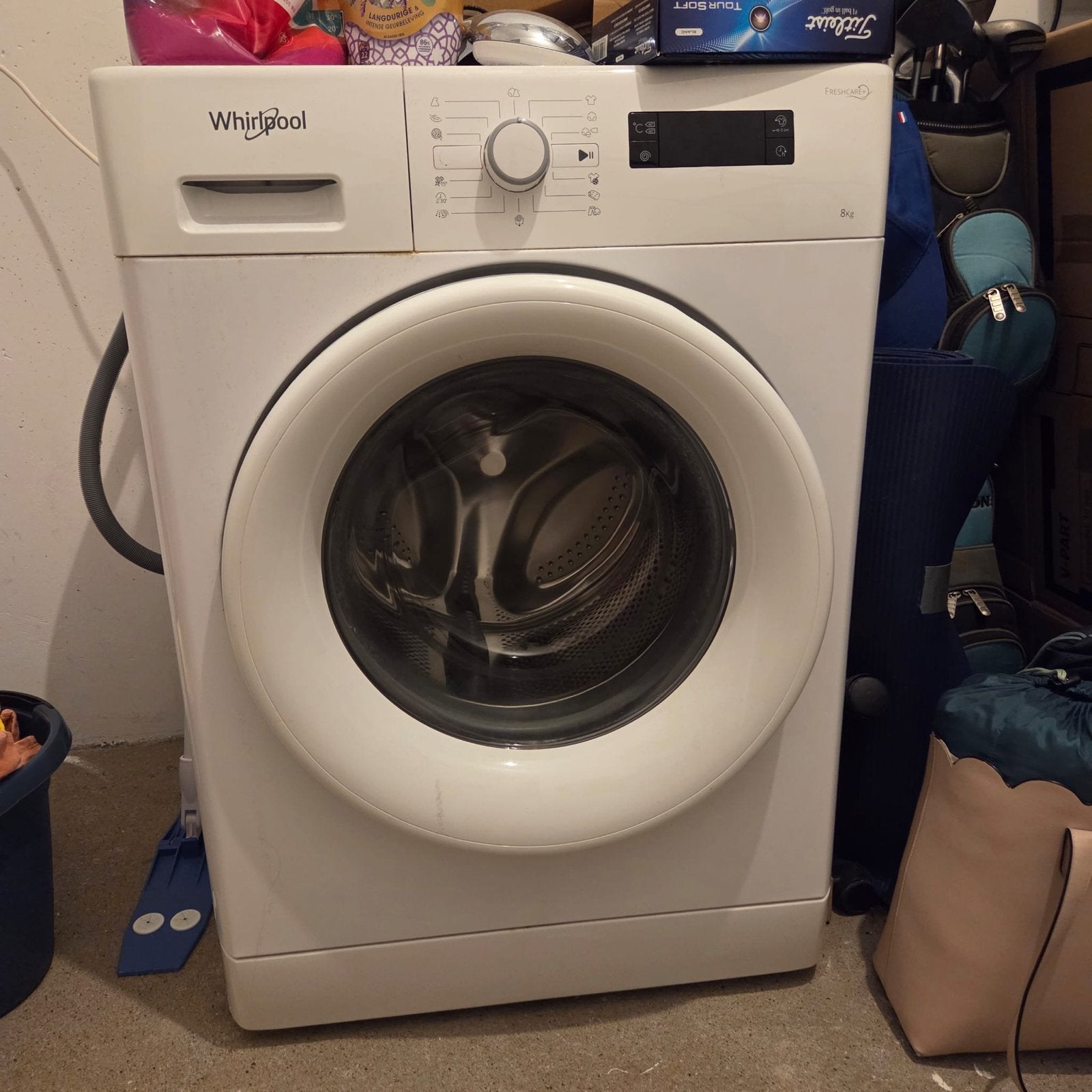 PERFECT WERKENDE Whirlpool Wasmachine, Ophalen, 1200 tot 1600 toeren, Gebruikt, 8 tot 10 kg