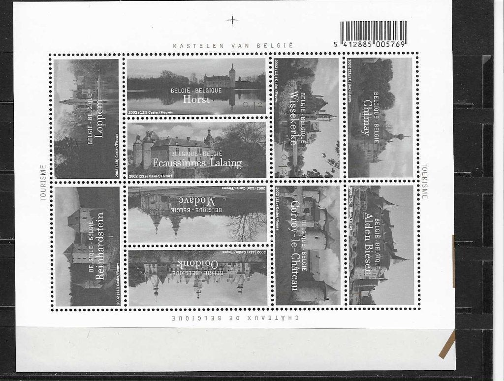 Belgie Belgique  3 blokken met kastelen, strips enz., Ophalen of Verzenden, Overige landen, Postfris