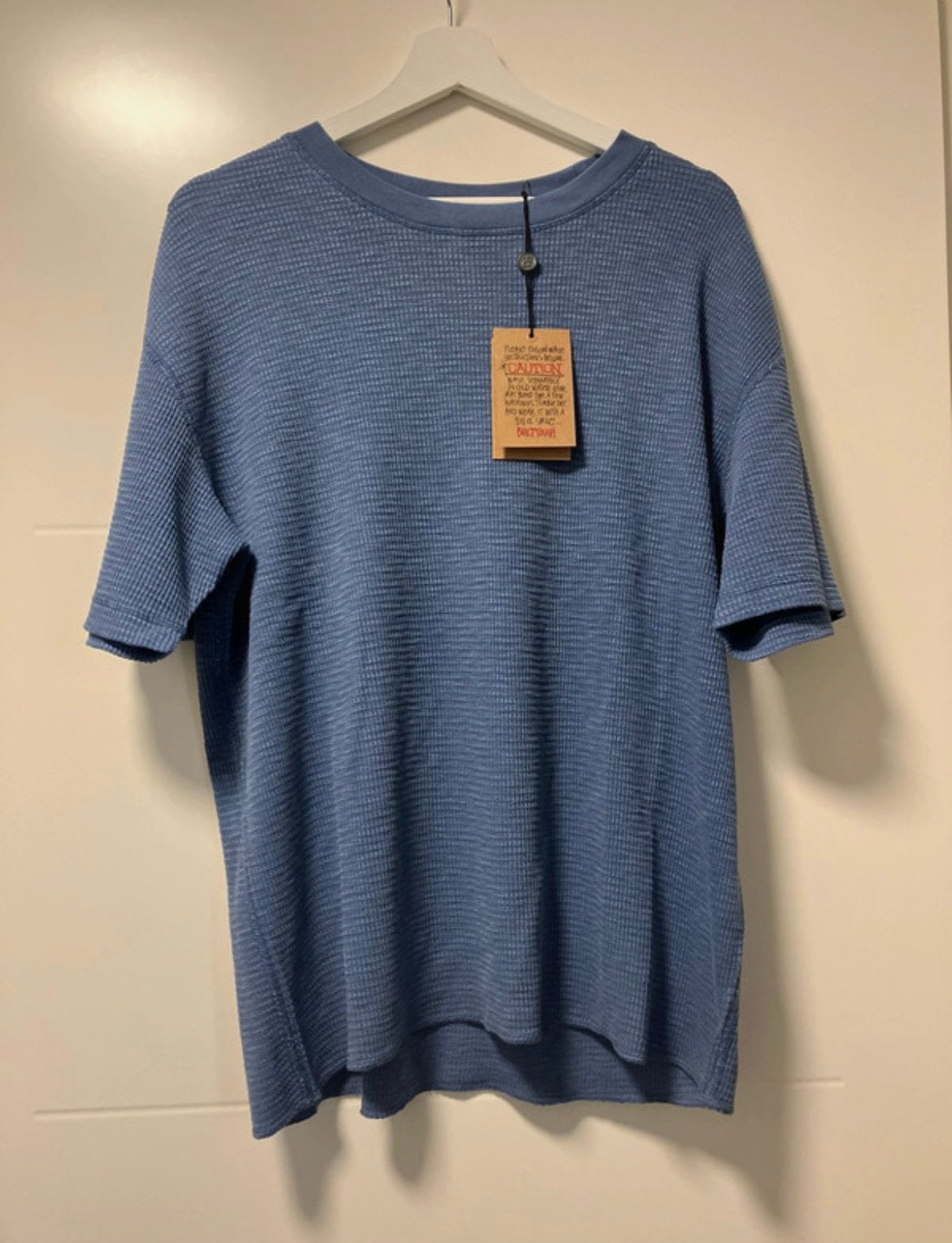 Blauw thermal tee shirt van Stussy - Maat M, Kleding | Heren, Ophalen of Verzenden, Nieuw, Maat 48/50 (M), Blauw