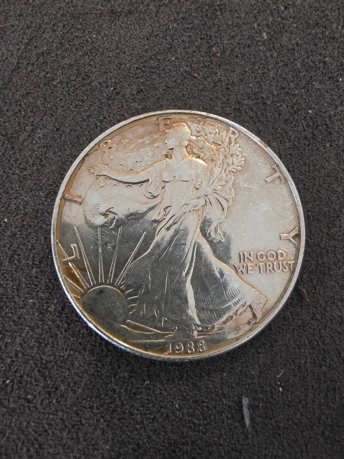 1988 American Silver Eagle 1 oz Zilveren Munt, Ophalen of Verzenden, Noord-Amerika, Losse munt, Zilver