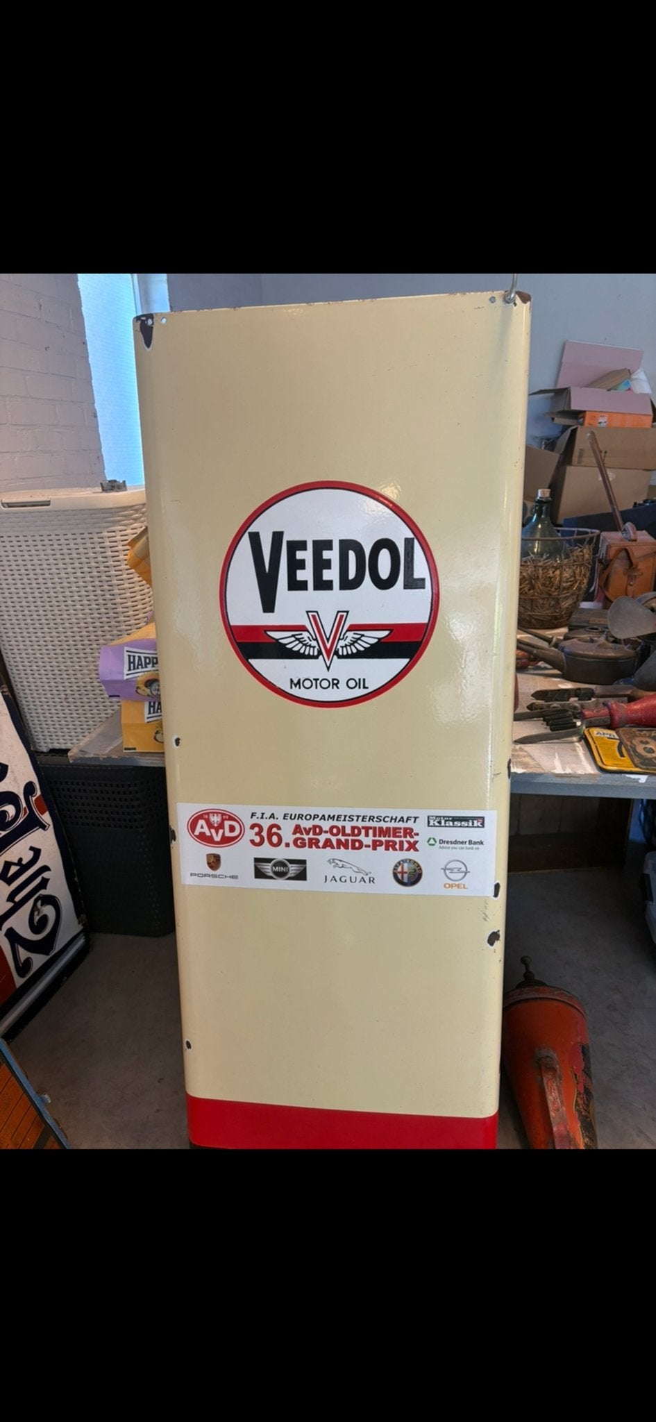 Vintage Veedol Motorolie Reclamebord, Ophalen