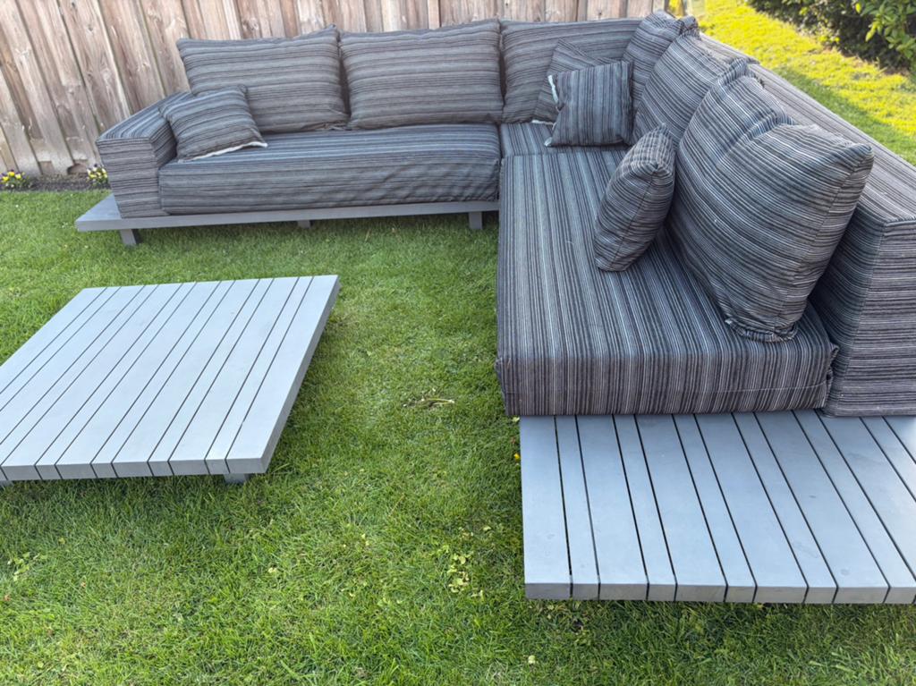 Z.g.a.n. grote exotan lounge met amper gebruikt als nieuw, Tuin en Terras, Tuinsets en Loungesets, Aluminium, Ophalen of Verzenden