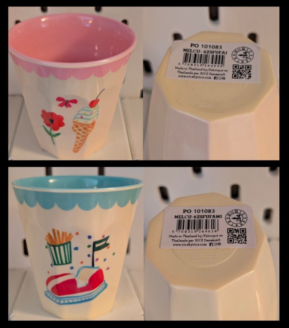 Rice bekers melamine, Overige materialen, Overige typen, Ophalen of Verzenden, Zo goed als nieuw