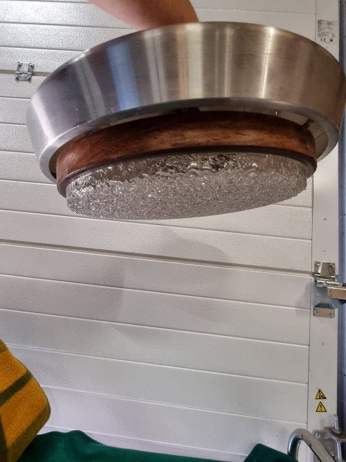hanglamp aluminium jaren 60, Ophalen of Verzenden, 'T Olde Gre-j, Info@toldegrej.nl, Endepoelstraat 20f Didam