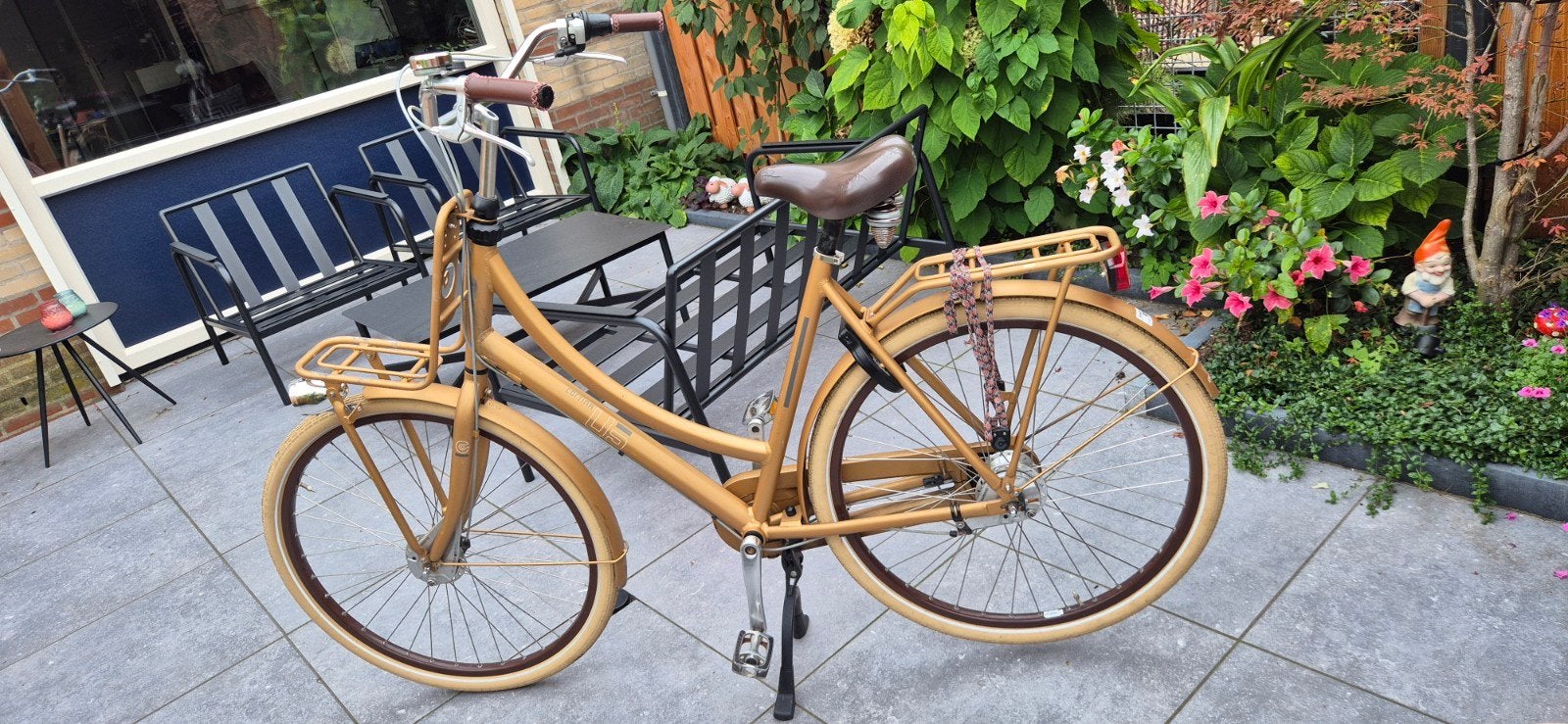 Cortina U5 Transportfiets Dames - Goudkleurig, Versnellingen, Trommelrem, Ophalen, Overige merken