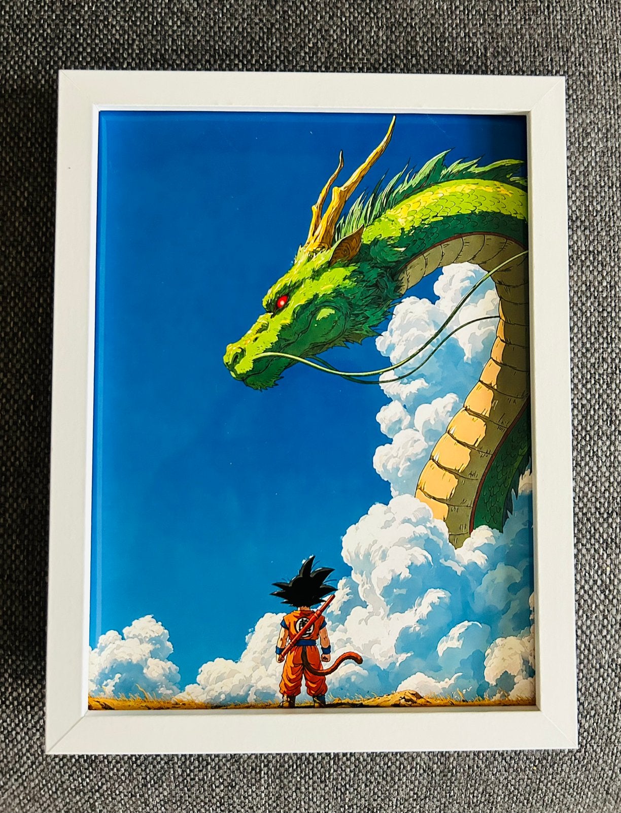 Dragon Ball Kid Goku & Shenron poster (15x20 cm), Verzenden, Suske en Wiske, Zo goed als nieuw, Plaatje, Poster of Sticker
