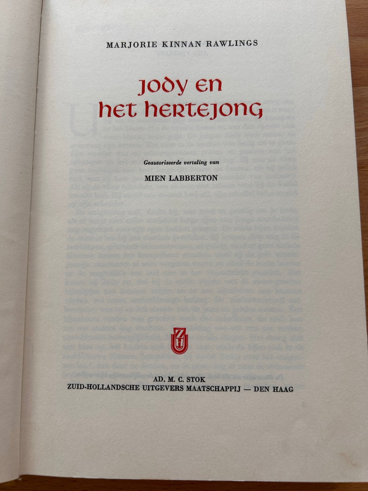 Jody en het hertejong - Marjorie Kinnan Rawlings, Boeken, Ophalen of Verzenden, Gelezen, Nederland