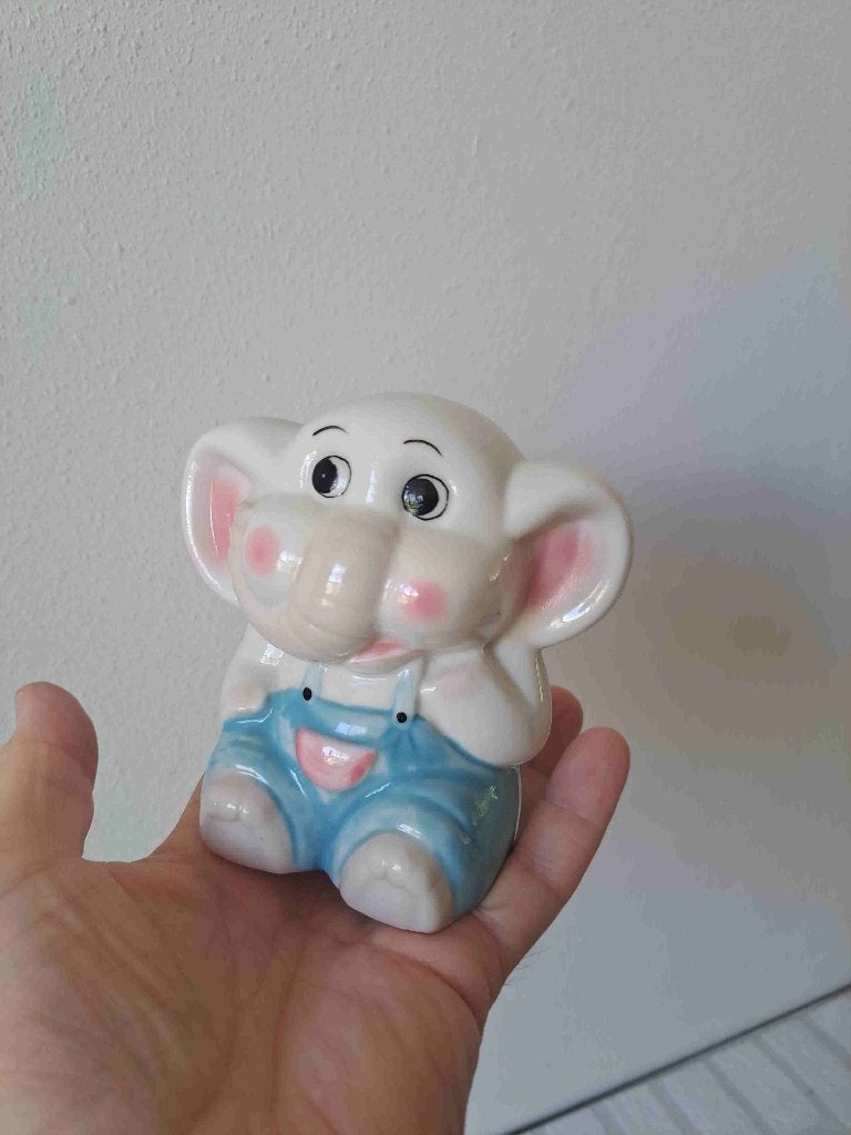 Leuke Olifant Spaarpot van Porselein - 12x12x8.5cm, Ophalen of Verzenden, Zo goed als nieuw, Steen, Aardewerk of Keramiek, Dier