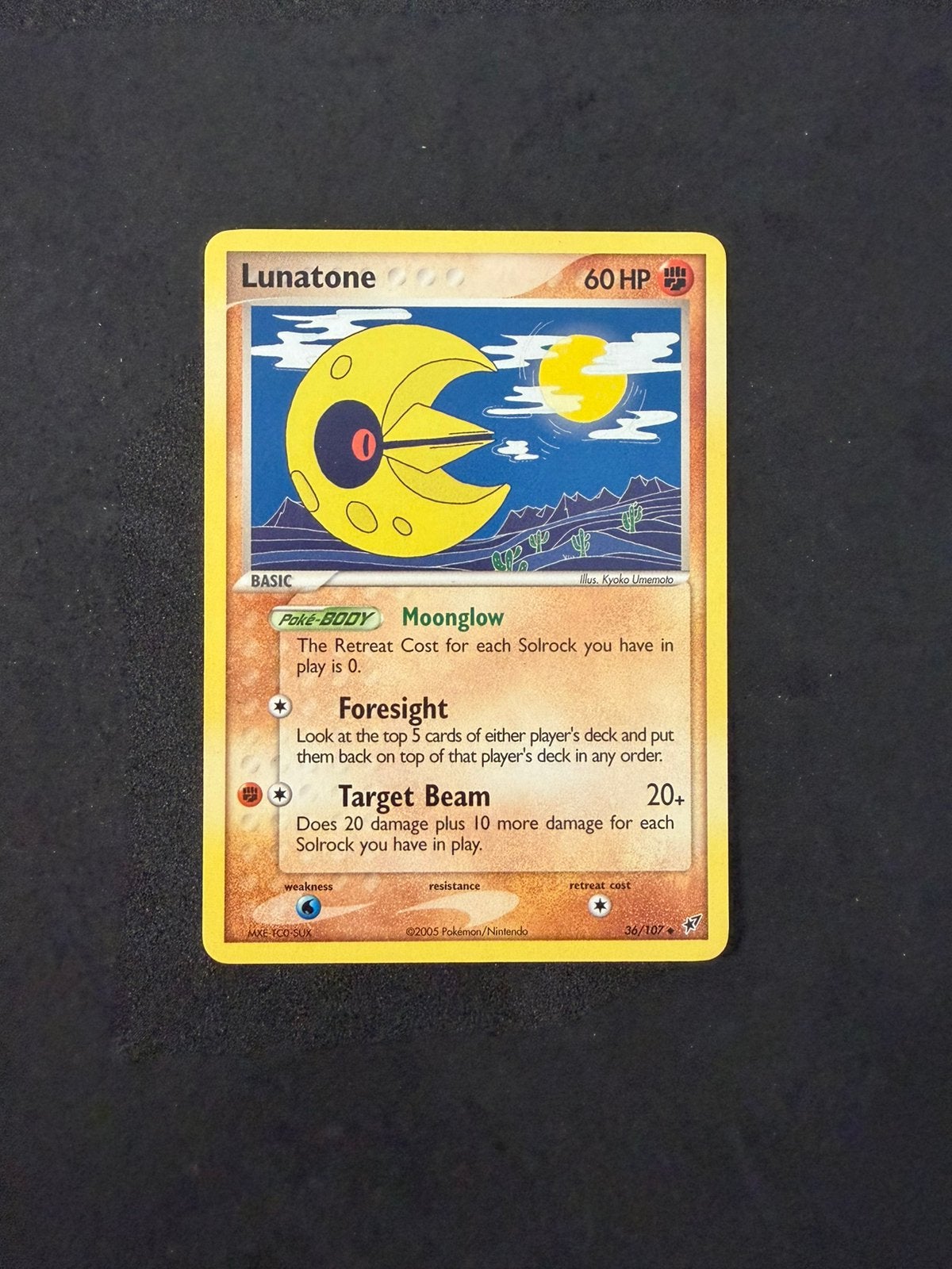 Pokemon tcg vintage bulk card - Lunatone 36 ex deoxys, Ophalen of Verzenden, Zo goed als nieuw, Meerdere kaarten
