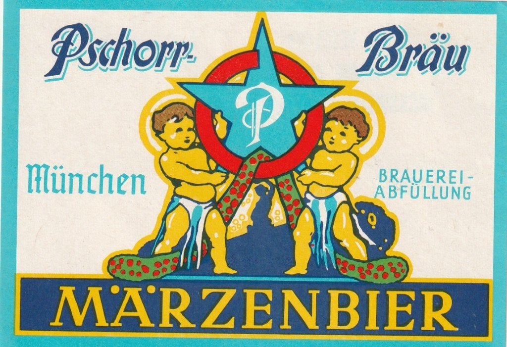 oud bieretiket Deutschland Pschorr-Bräu : Märzenbier, Verzenden, Gebruikt, Overige typen, Overige merken