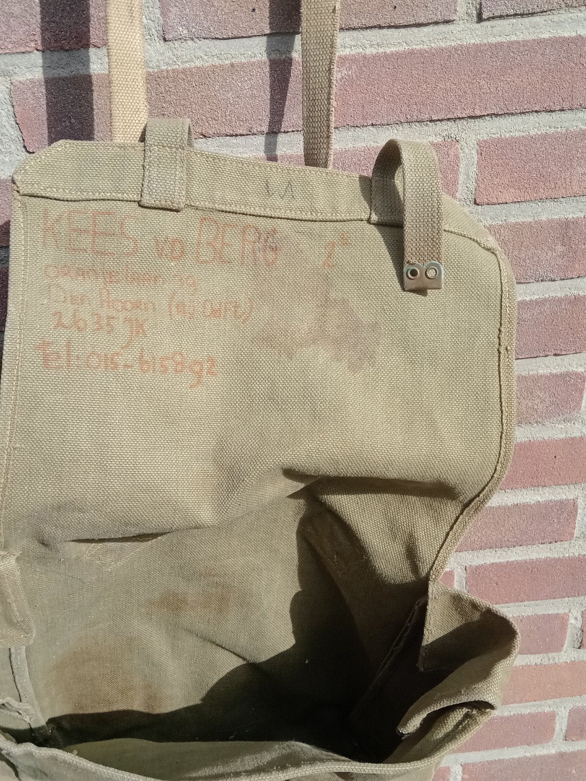 Vintage Pukkel Webbing met Feyenoord Singel Jaren '60, Ophalen of Verzenden, Landmacht, Nederland