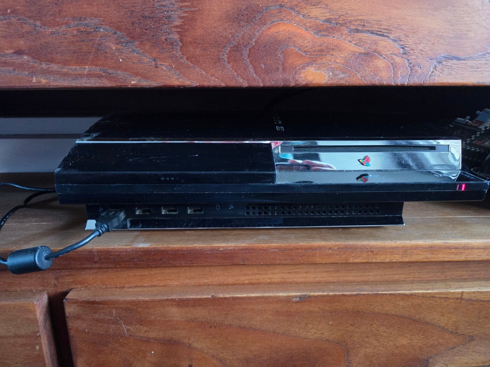 PlayStation 3 Phat CECHC04 met 2 games en controller, Ophalen, Phat, 60 GB, Met 1 controller