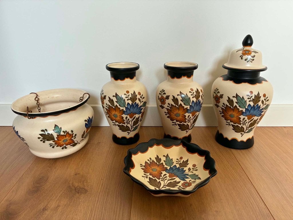 Flora Gouda Plateel - Holland handwerk, Verzamelen, Ophalen, Gebruikt