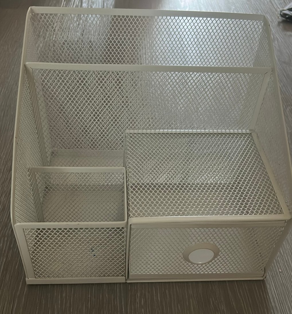 IKEA DRÖNJÖNS bureau-organizer metaal wit, Ophalen of Verzenden, Zo goed als nieuw