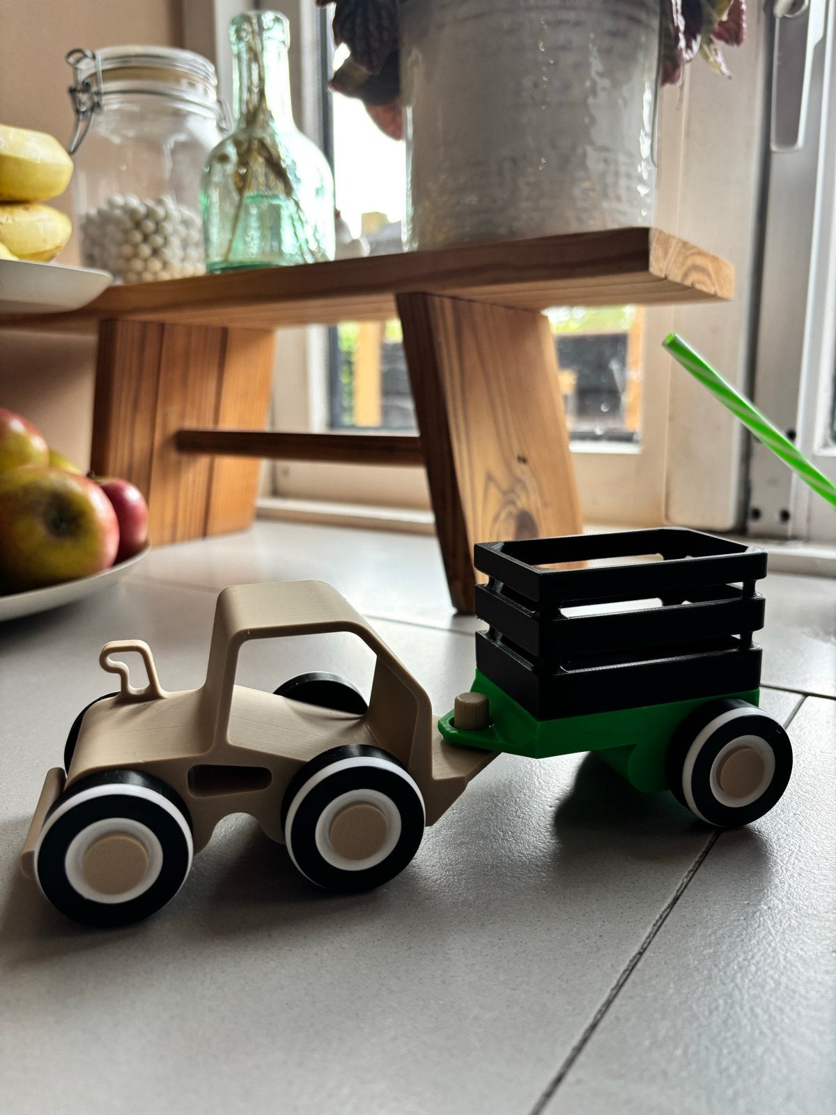 Nieuw speelgoed tractor met aanhanger, Ophalen of Verzenden, Nieuw