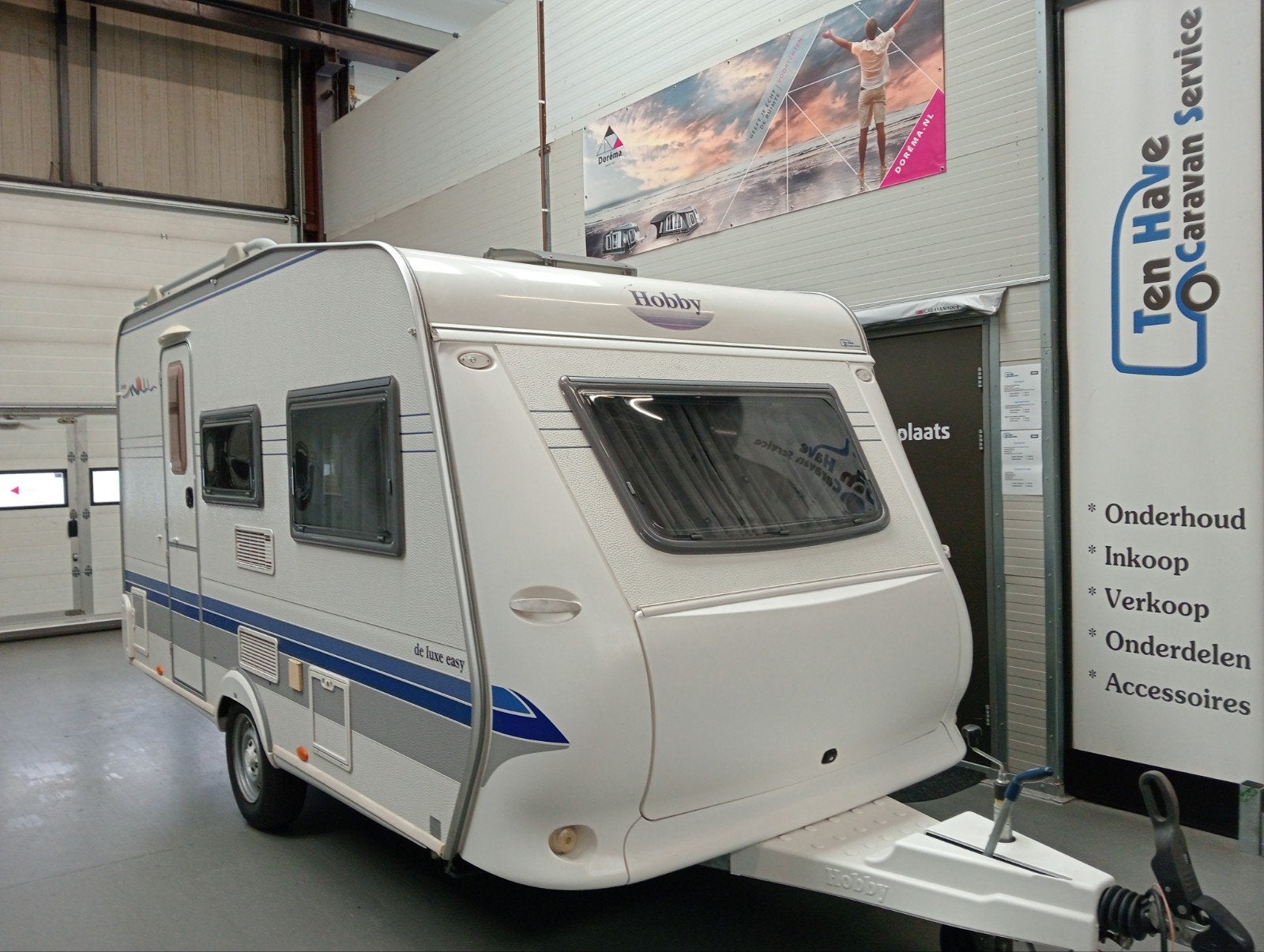 Hobby De Luxe Easy 400SF met voortent en mover leuke caravan, Caravans en Kamperen, Hobby, Bedrijf, Treinzit, 750 - 1000 kg