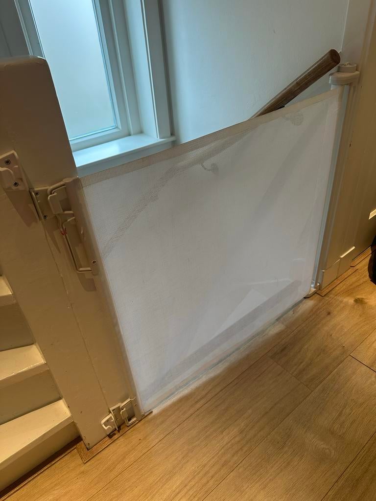 Trakhekje wit oprolbaar, Ophalen, Overige materialen, Gebruikt, Oprolhekje