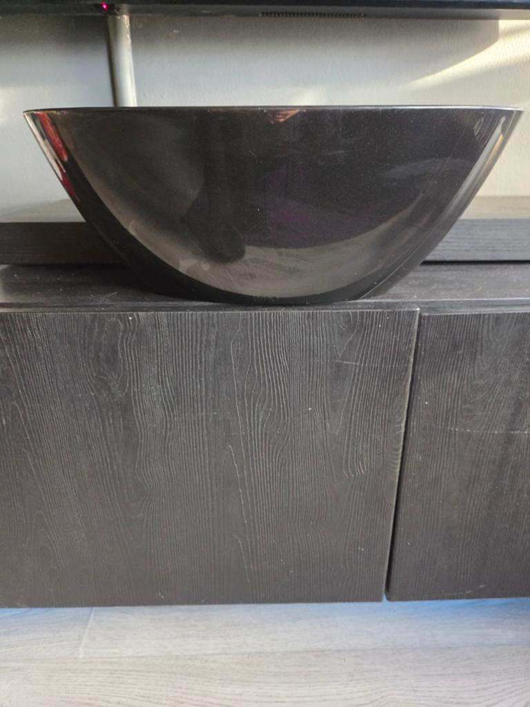 Elho plantenbak, antraciet, ovaal, Tuin en Terras, Bloembakken en Plantenbakken, Ophalen, Kunststof, Minder dan 30 cm, Zo goed als nieuw
