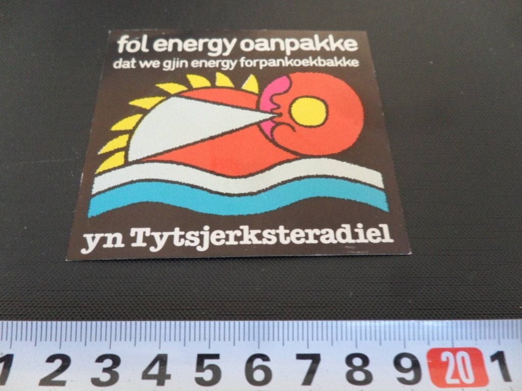 sticker Tytsjerksteradiel Fol energy oanpakke, Ophalen, Zo goed als nieuw