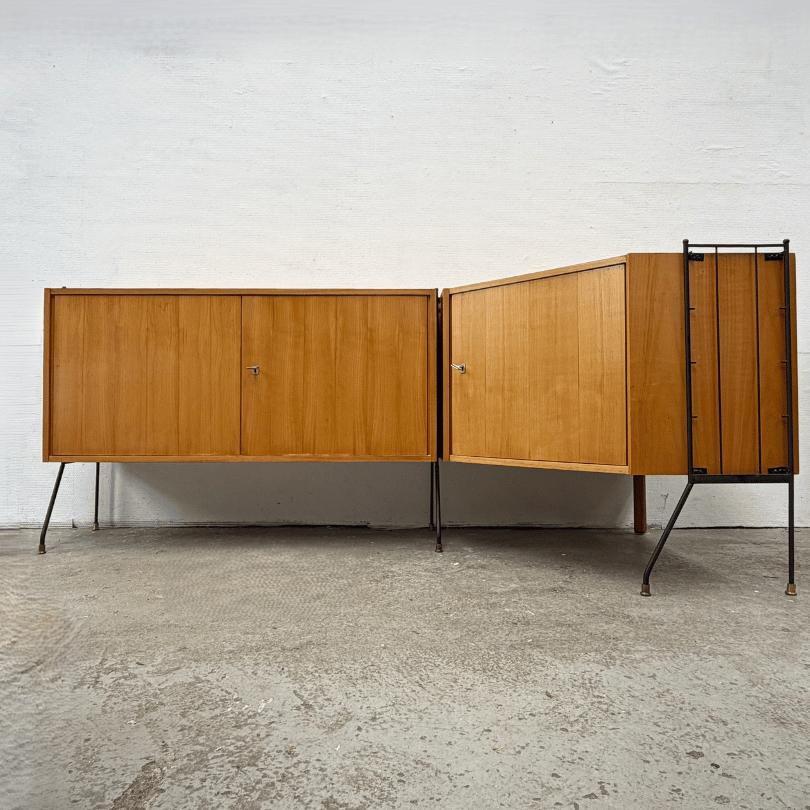 Vintage modulair dressoir en hoekkast van Silverschild, Ophalen, 150 tot 200 cm, Onbekend, Silverschmid Wertmöbel