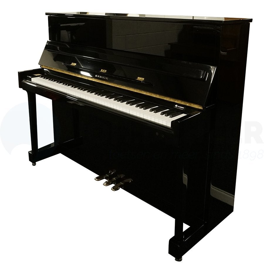 Samick SU-118SP piano — hoogglans zwart, Ophalen, Gebruikt, Zwart, Piano