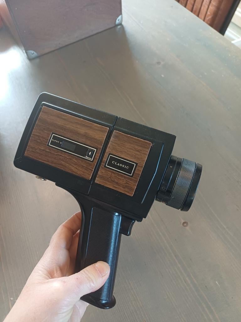 Vintage Chinon 723 Power Zoom Super 8 Camera met tas, Audio, Tv en Foto, Videocamera's Analoog, Ophalen of Verzenden, 8mm, Camera