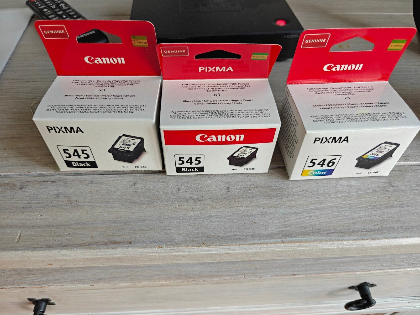Inktpatronen 545 en 546 voor o.a.  Canon MG 3050 printer, Ophalen, Nieuw, Canon