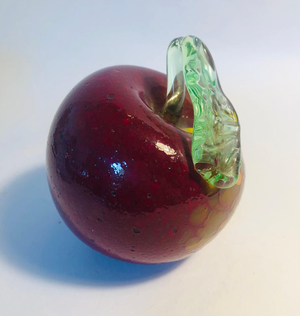 Mondgeblazen glazen appeltje, rood glas, handgemaakt, Ophalen of Verzenden