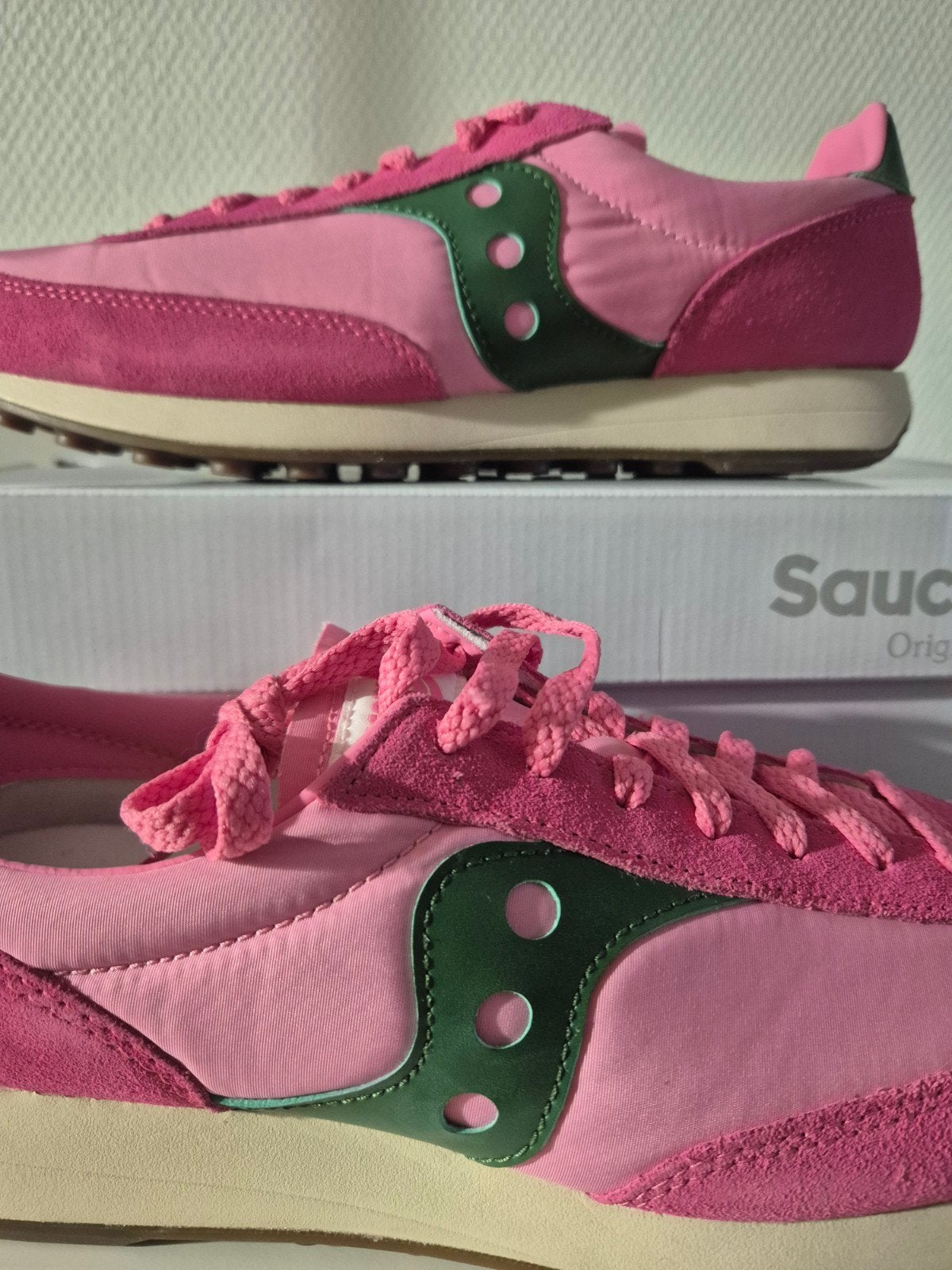 Saucony Originals Trainer 80 Roze/Groen Sneakers Maat 44, Nieuw, Ophalen of Verzenden, Sneakers of Gympen, Roze
