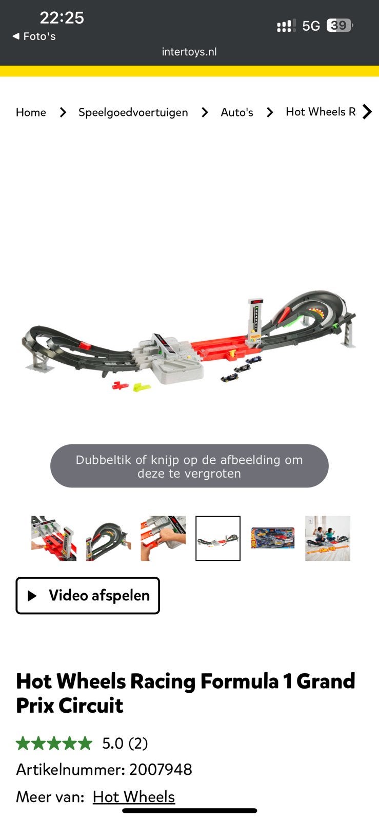 Hot Wheels Racing Formula 1 Grand Prix Circuit, Ophalen, Racebaan, Zo goed als nieuw, Hot Wheels
