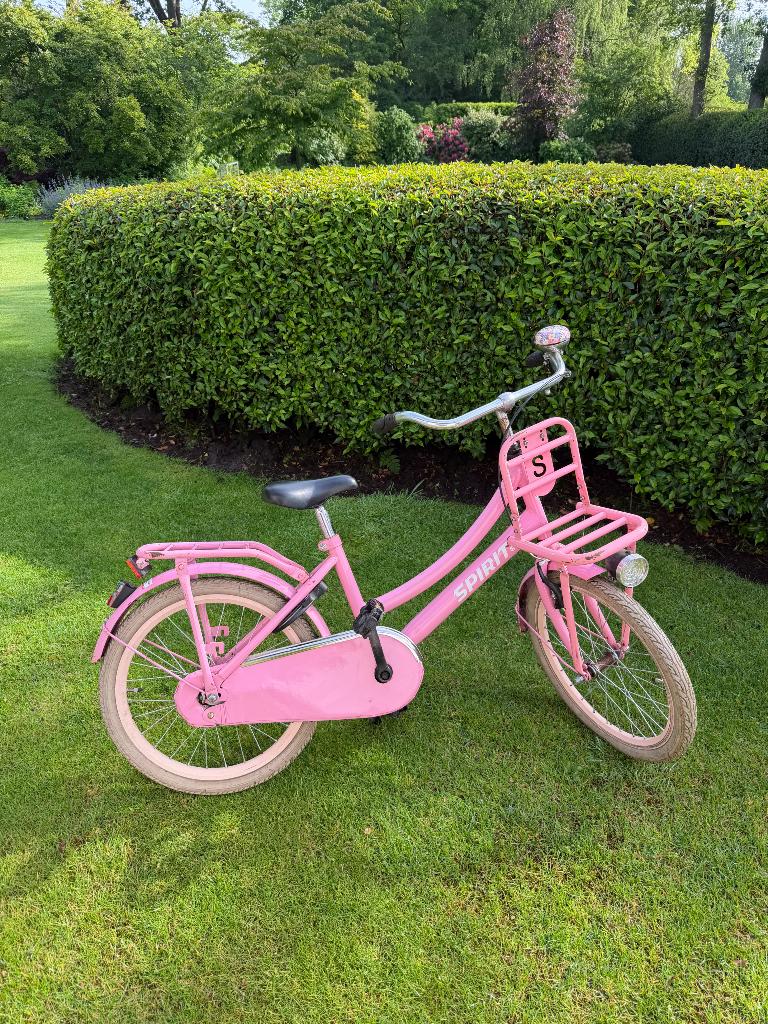Meisjesfiets roze spirit 20 inch, Ophalen, Terugtraprem, Gebruikt, Handrem