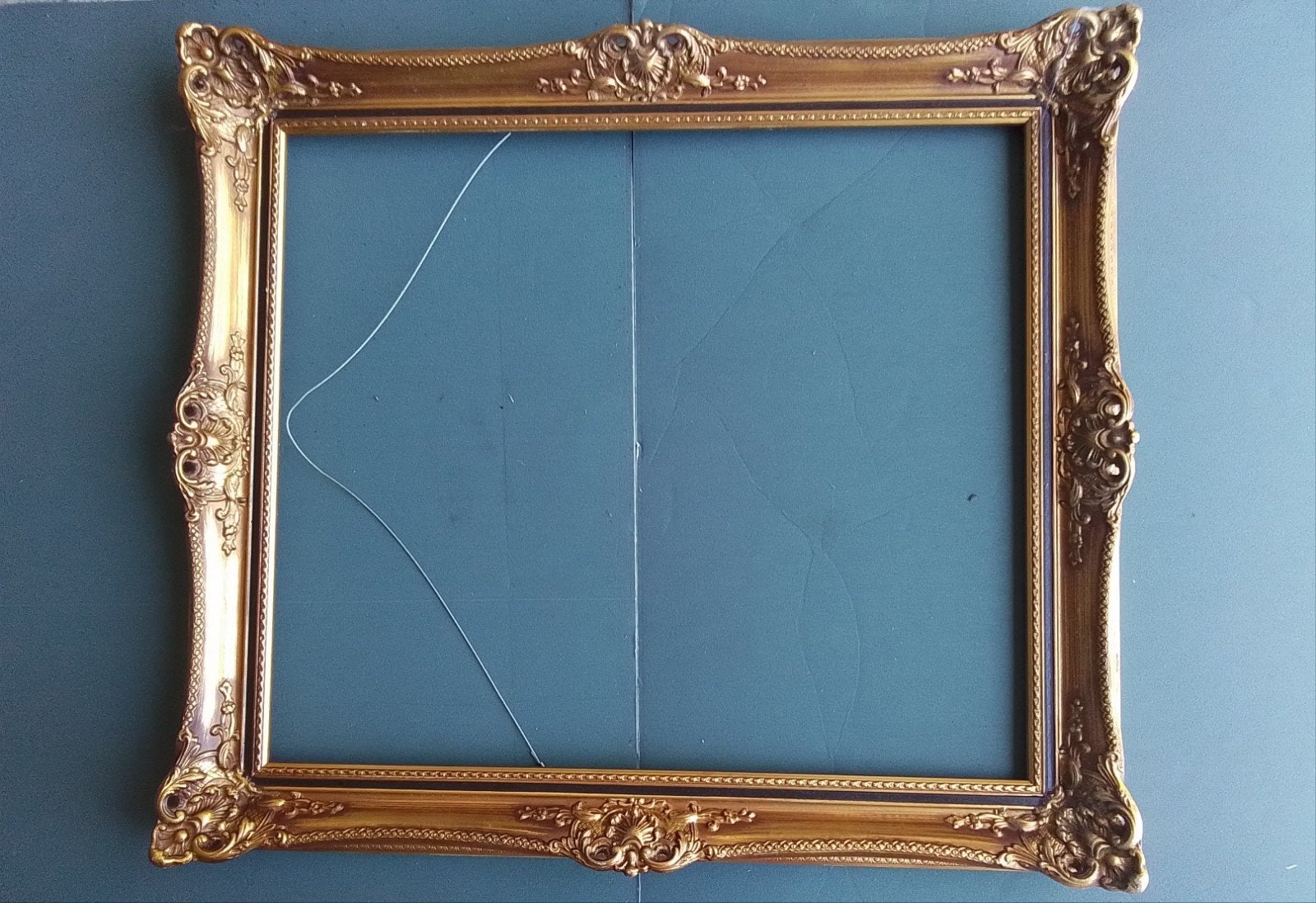 Gouden Barok Fotolijst - Klassiek en Elegant, Ophalen, Overige materialen, Gebruikt, Met sierrand