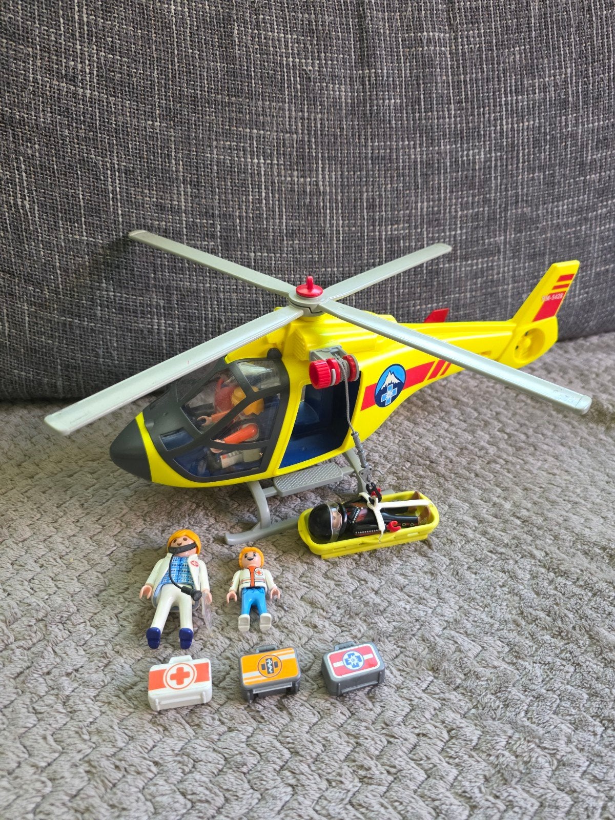 zeer leuke mooie traumahelikopter van Playmobil, Ophalen of Verzenden, Zo goed als nieuw, Complete set, Voertuig