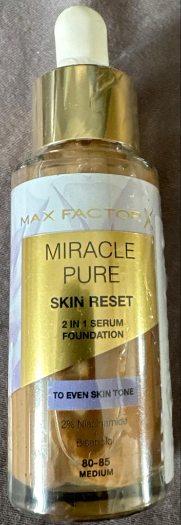 Max Factor Miracle Pure Skin Reset 2-in-1 Serum Foundation, Overige kleuren, Gehele gezicht, Nieuw, Ophalen of Verzenden