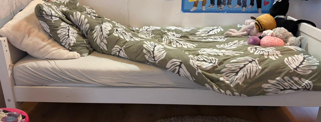 Bed 90x200, Ophalen, 85 tot 100 cm, Gebruikt, Matras
