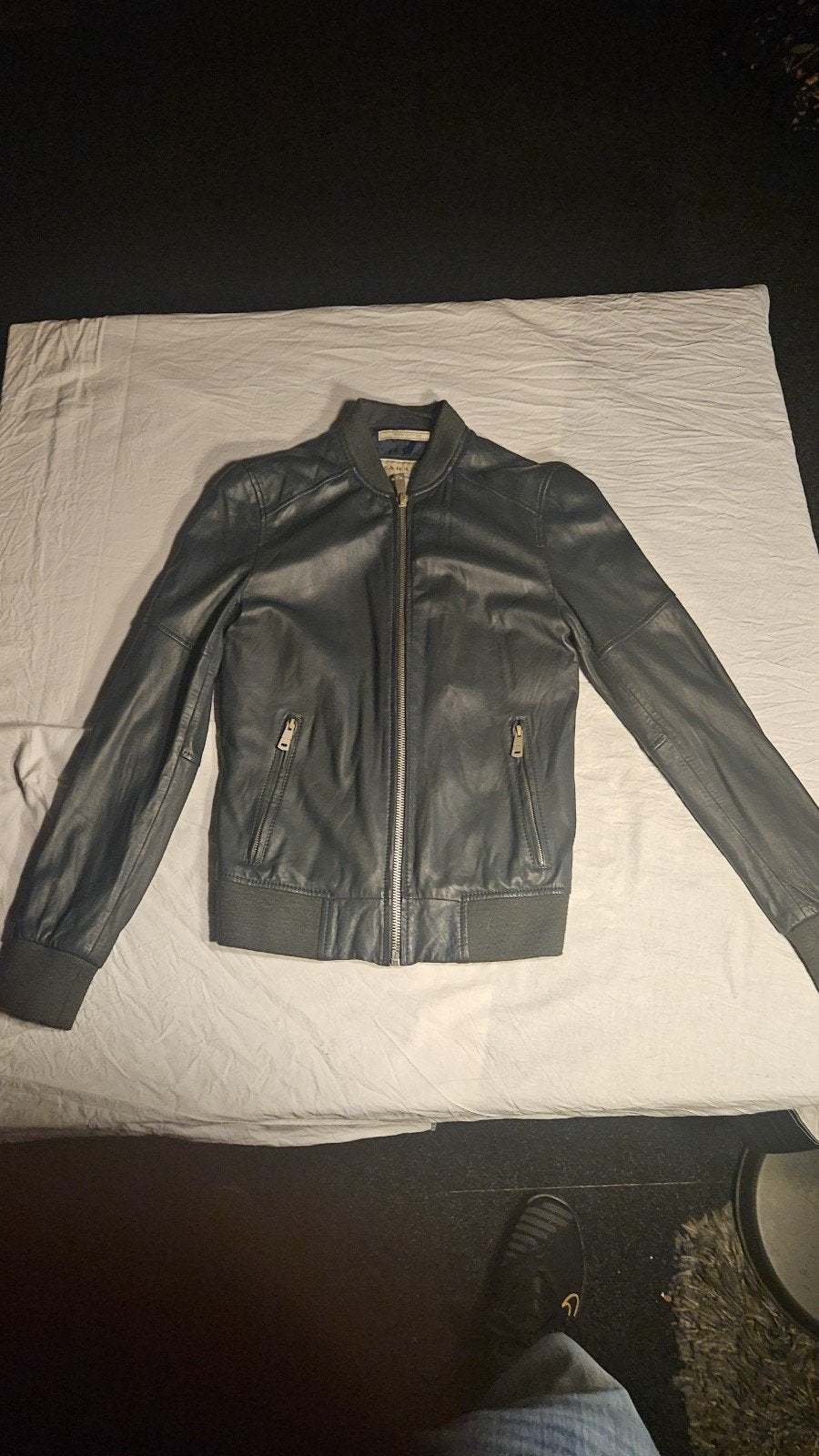 Zara Man Denim Couture Leren Jas - Maat M, Maat 48/50 (M), Zwart, Ophalen of Verzenden, Zo goed als nieuw