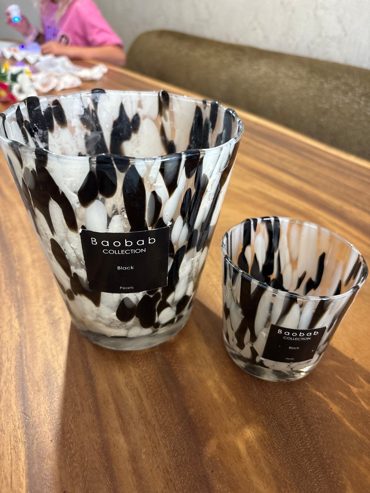 Baobab Collection Black Pearls geurkaarsen set, Huis en Inrichting, Ophalen, Zwart, Kaars, Glas