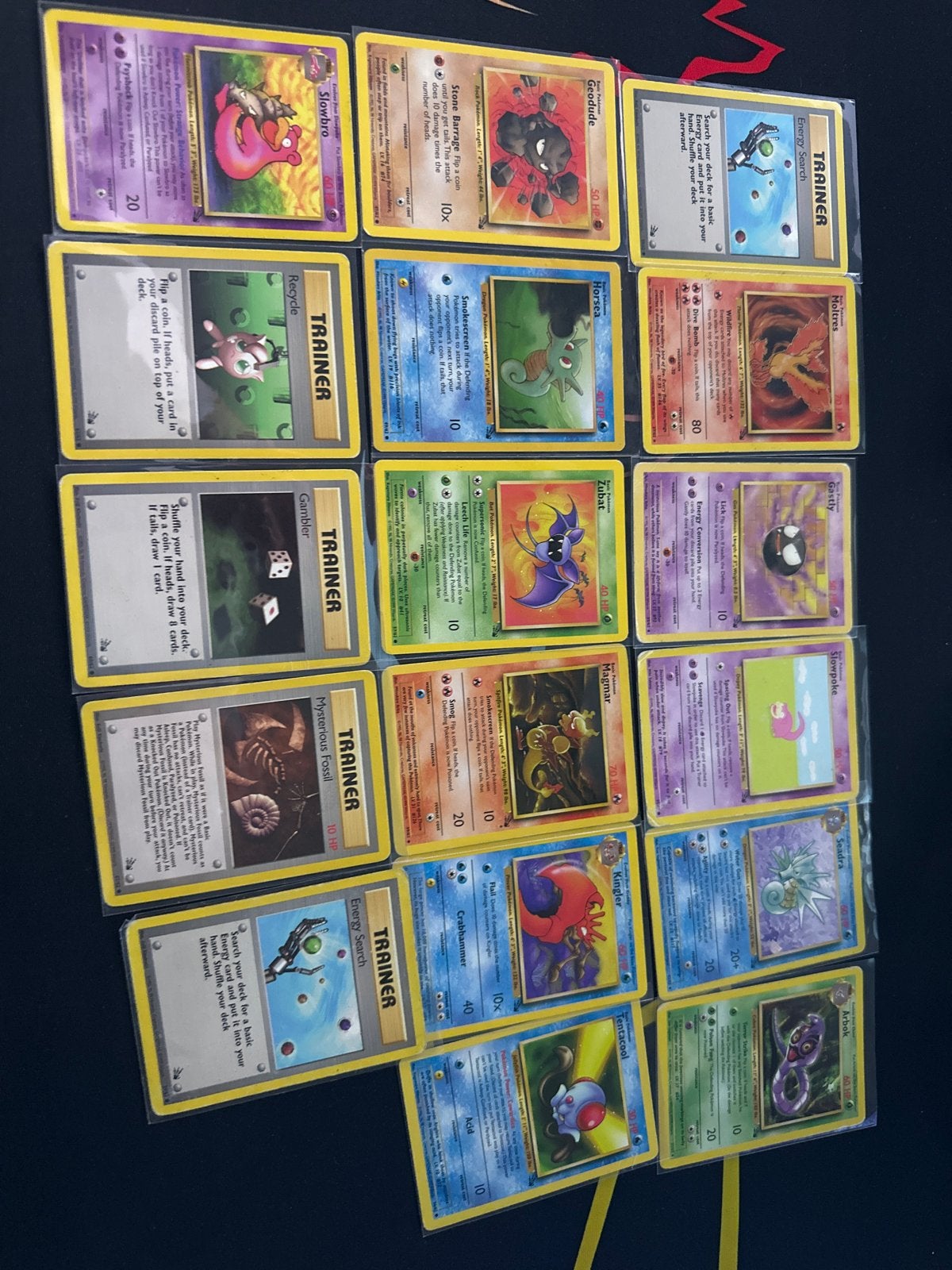 Pokemon - fossil engels, Ophalen of Verzenden, Gebruikt, Meerdere kaarten