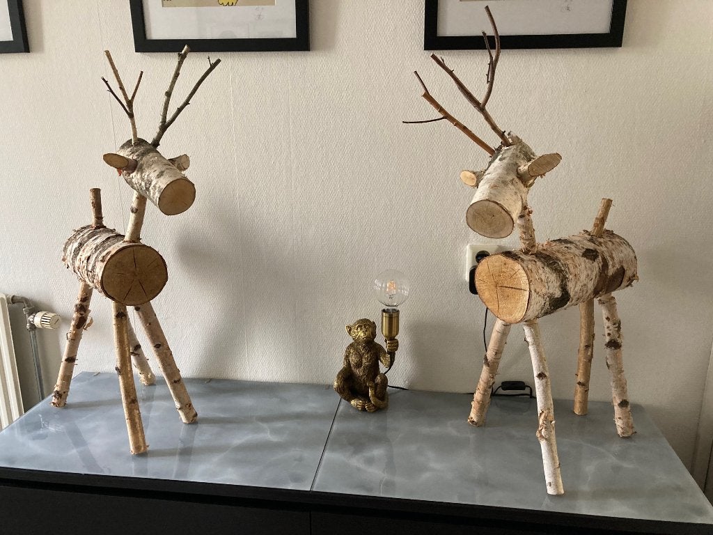 houten rendier per stuk, Ophalen of Verzenden, Nieuw, Hout