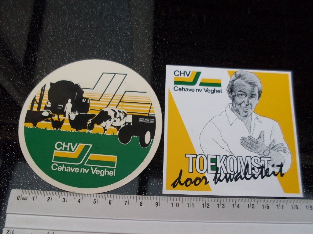 2x sticker CHV logo Cehave veghel toekomst door kwaliteit, Verzamelen, Verzenden, Zo goed als nieuw, Bedrijf of Vereniging
