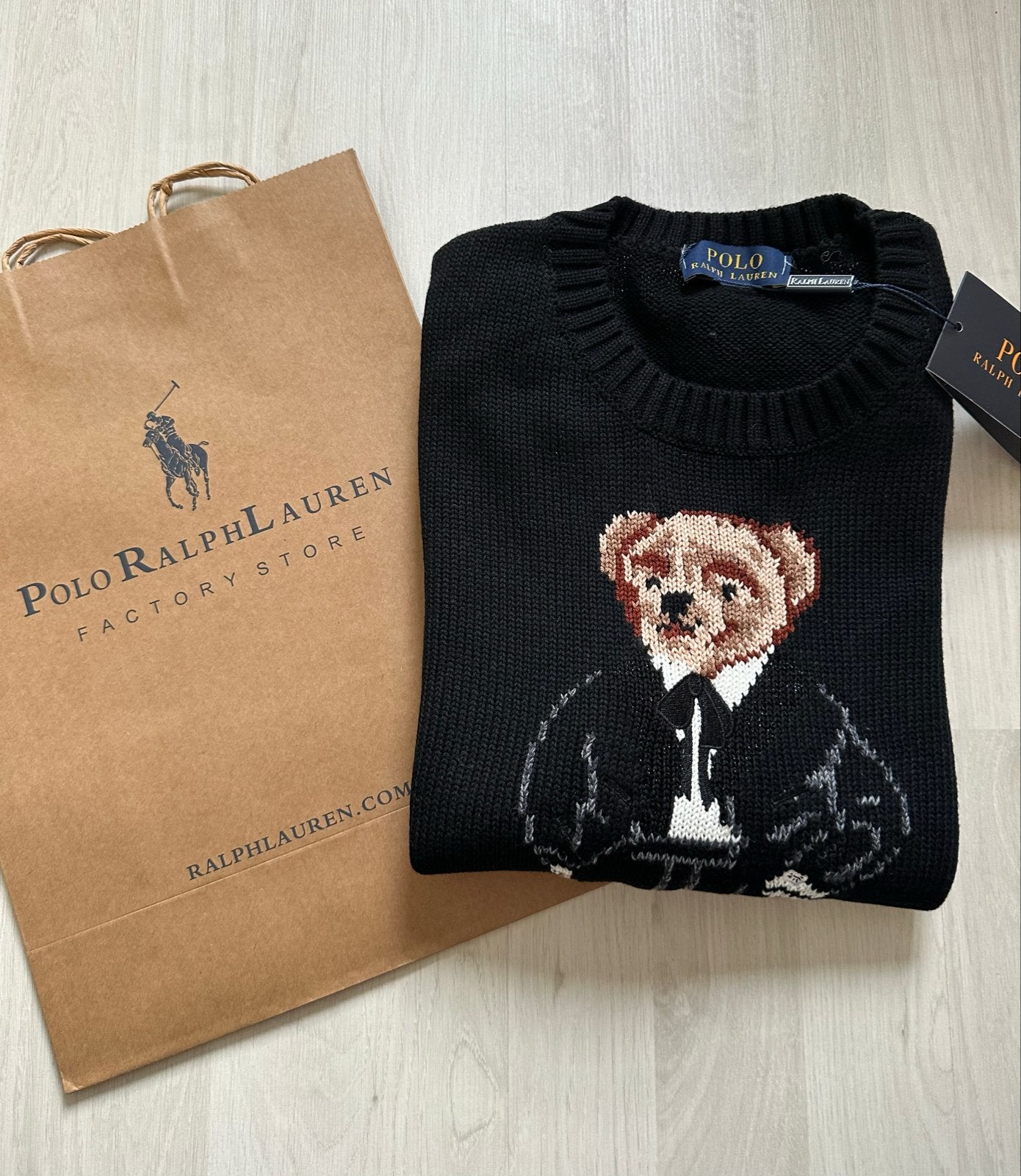 Polo Ralph Lauren Bear Trui - Nieuw - Maat S, Ophalen of Verzenden, Nieuw, Maat 46 (S) of kleiner, Zwart