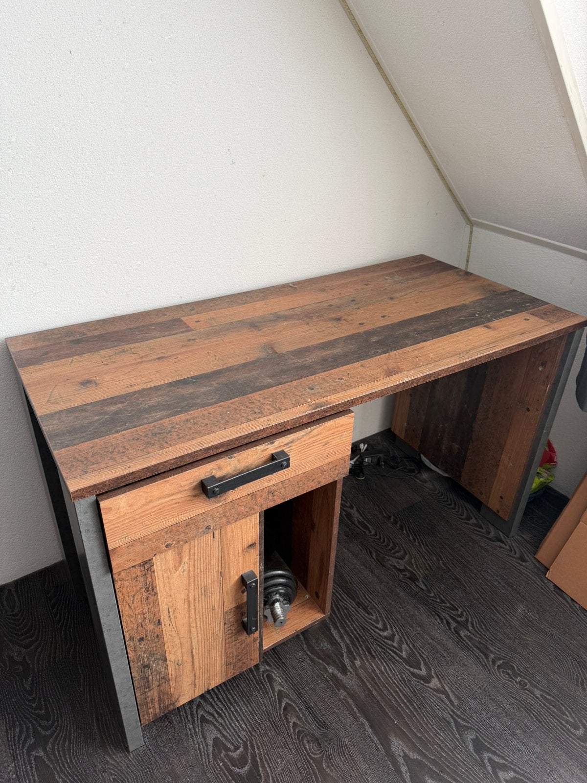 Bureau hout, Huis en Inrichting, Bureaus, Ophalen, Opbergruimte, Hout, Schoolbureau