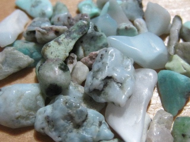 e. 6x 10Kt subtiele edelstenen LARIMAR (1), Verzenden, Nieuw