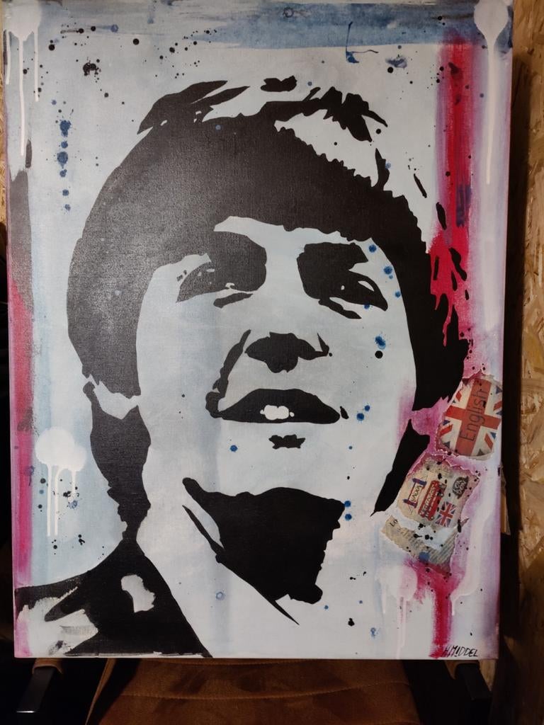 Schilderij Paul McCartney beatles uniek, Antiek en Kunst, Ophalen of Verzenden