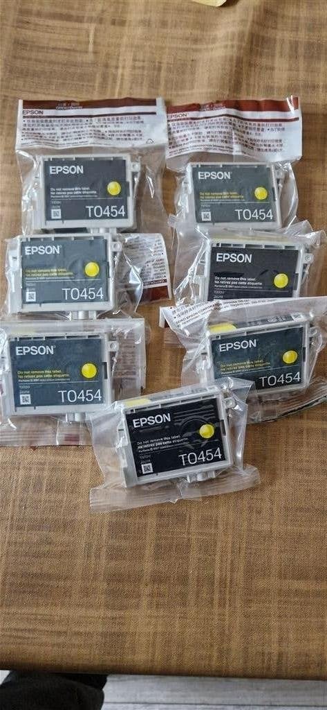 7x gele Epson inktcartridge T0454, Ophalen of Verzenden, Nieuw, Cartridge, Epson