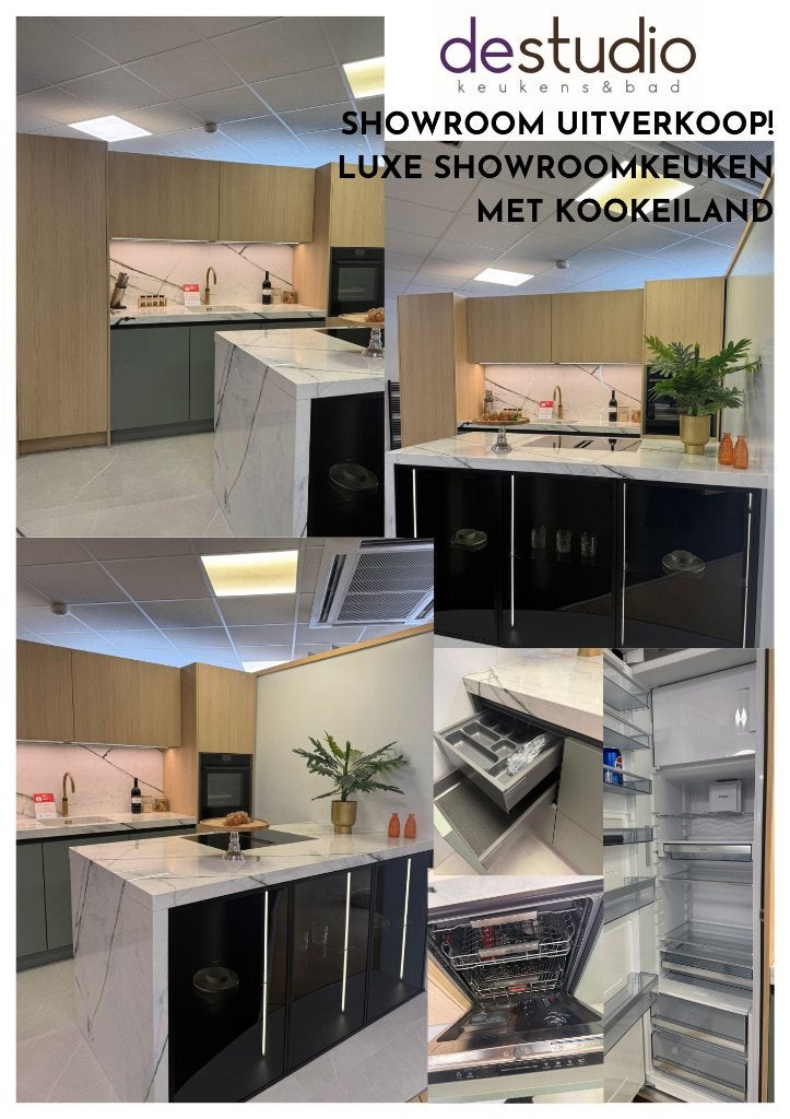 Luxe showroom keuken Pure met kookeiland werkblad keramiek!, Ophalen, Overige materialen, Overige typen, Nieuw