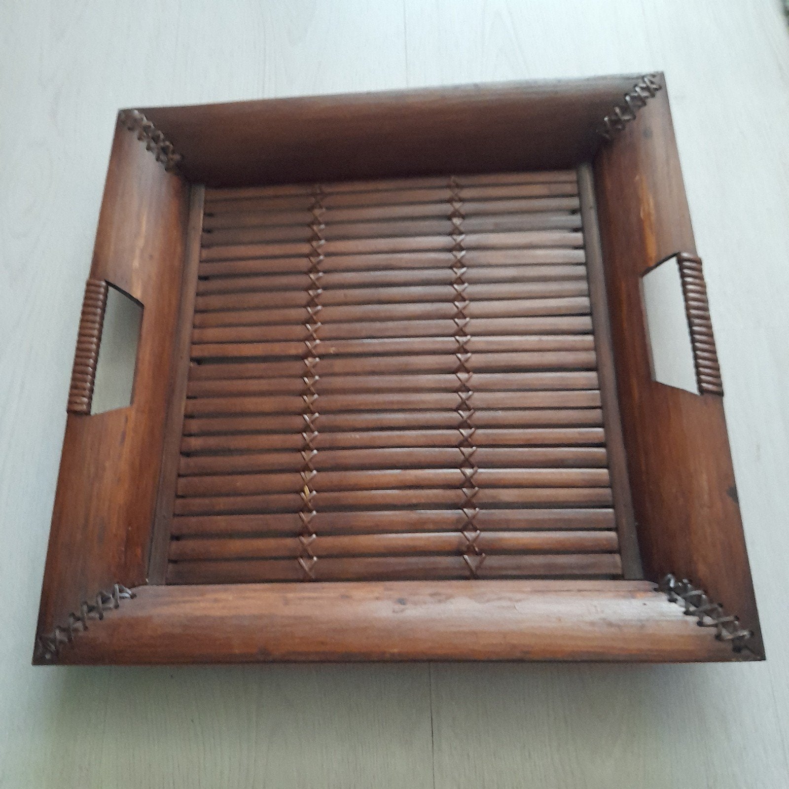 Bamboe dienblad, Ophalen of Verzenden, Hout