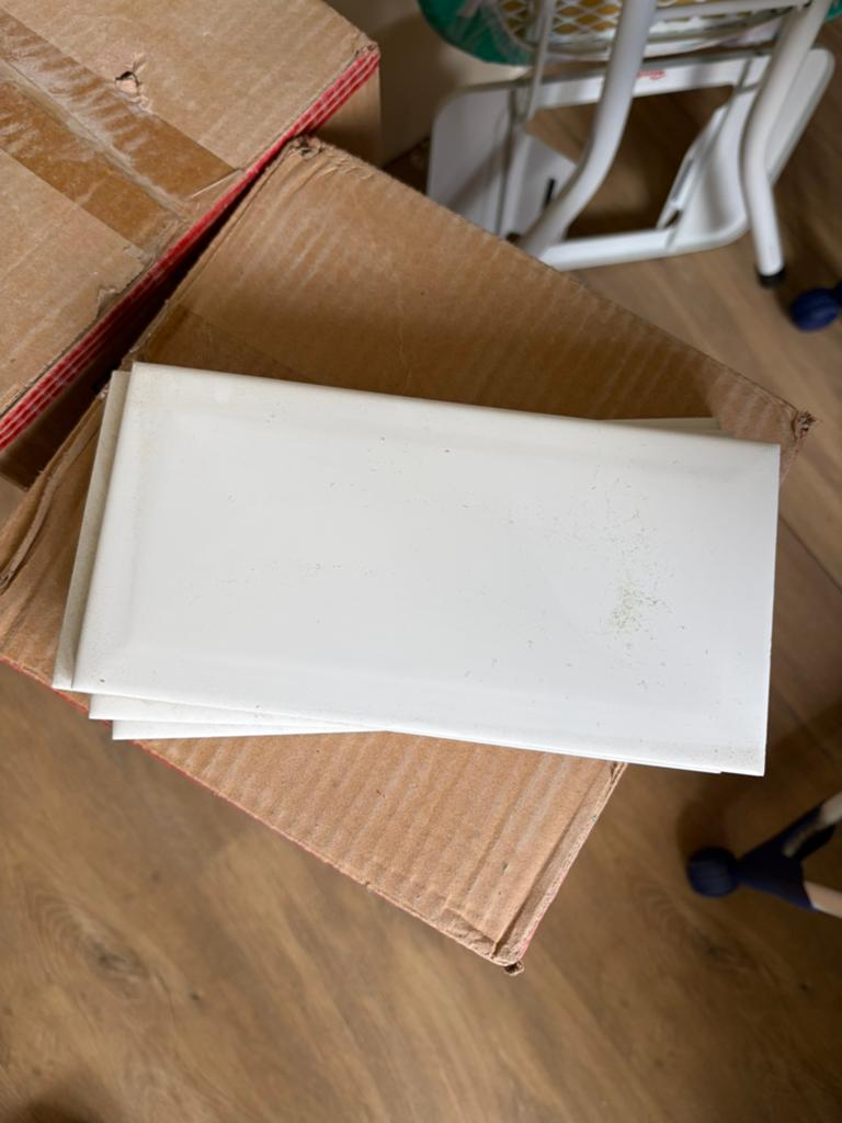 6m2 Metro tegels wit 200x100mm, Doe-het-zelf en Verbouw, Tegels, Ophalen, Nieuw, Minder dan 20 cm, 20 tot 40 cm